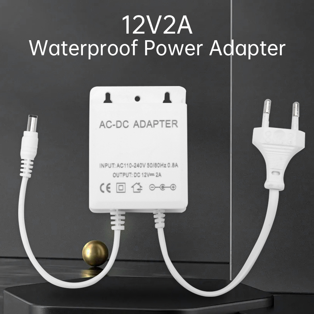 Outdoor Power Wire - DC12V 2A EU 플러그 어댑터 보안