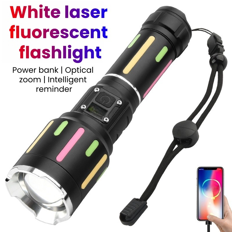 고출력 백색광 형광 손전등 충전식 줌 가능 장거리 토치 - Outdoor Power For Lights 리뷰 및 가격